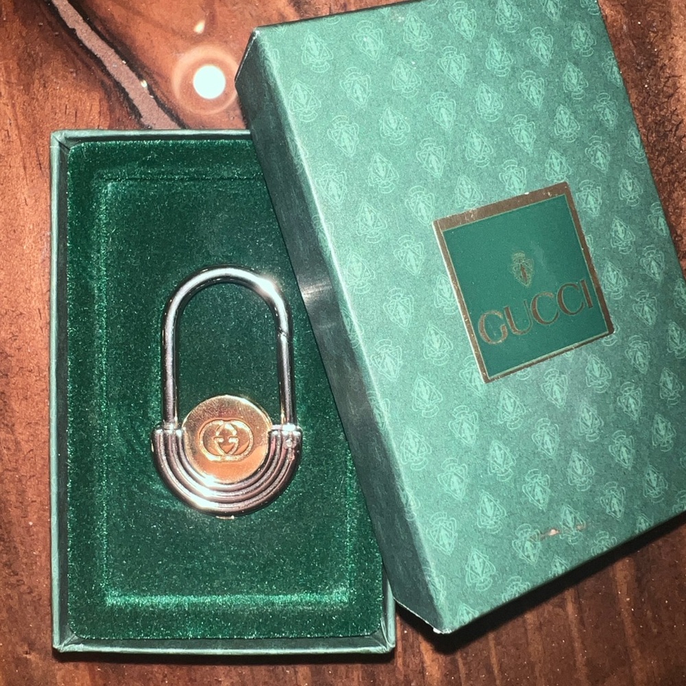 Gucci Dual-Tone Vintage Keychain in Silver and Gold - Picture 1 of 5